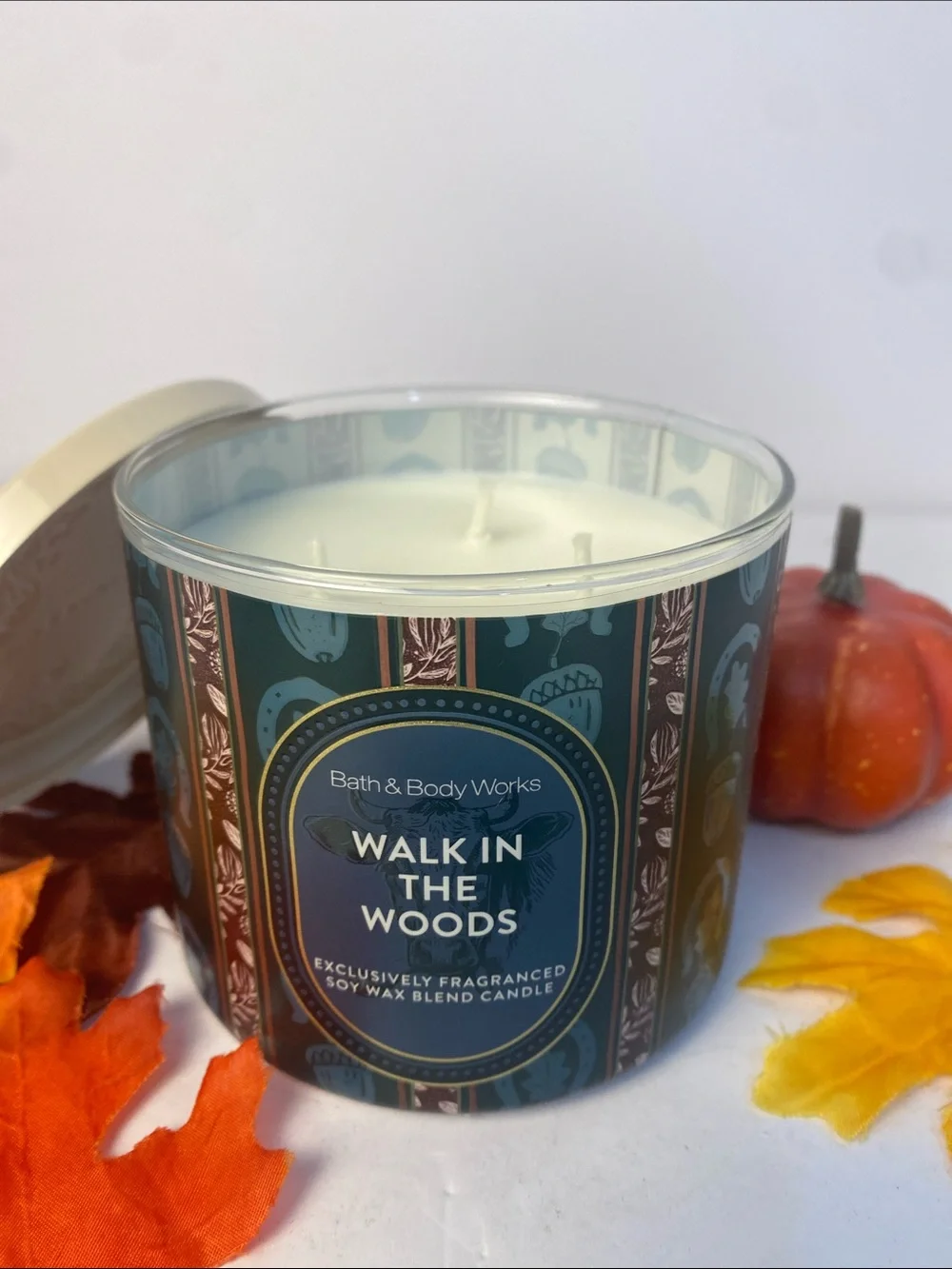 “Walk in the Woods” New 3 Wick Bath & Body Works Fall Autumn Candle